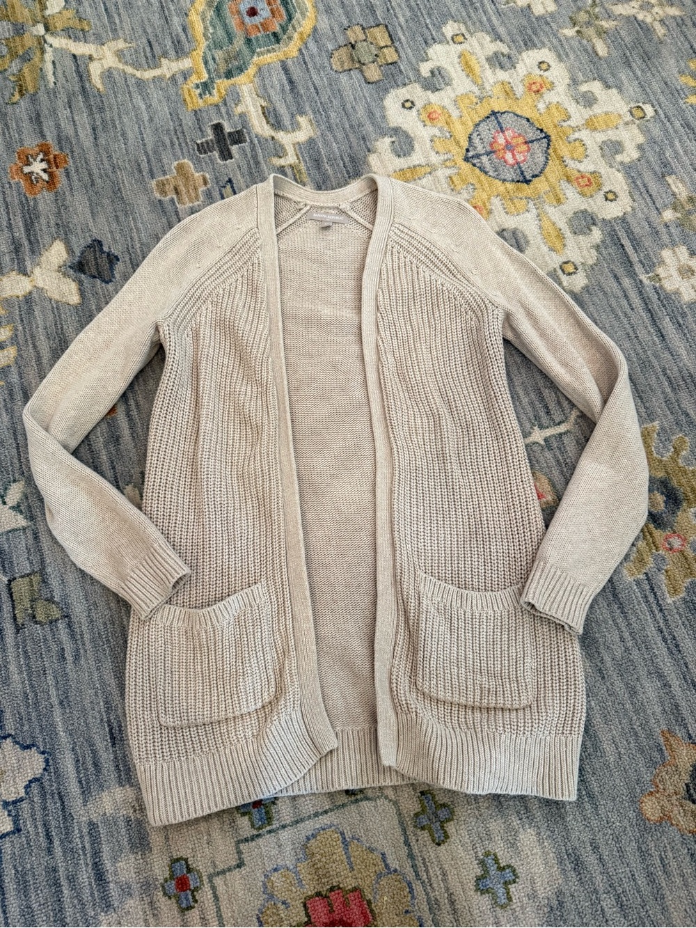 Banana Republic Open Cardigan - Cotton - Size XS chunky ribbed knit